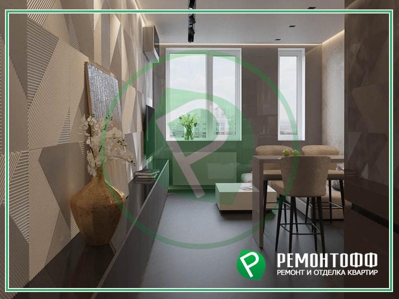Дизайн 1-комнатной квартиры фото дизайна интерьера квартиры в Перми, выполнение ремонта и отделки под ключ, услуги дизайнера интерьера